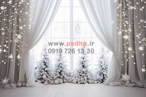 بکگراند زمستان و کریسمس جدید با دکور