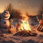 بکگراند زمستان و کریسمس جدید با دکور