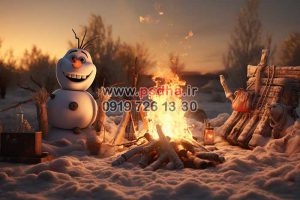 بکگراند زمستان و کریسمس جدید با دکور