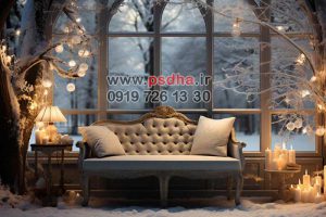 بکگراند زمستان و کریسمس جدید با دکور