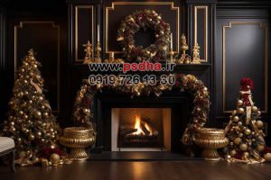 بکگراند زمستان و کریسمس جدید با دکور