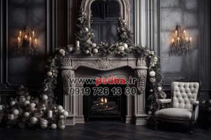 بکگراند زمستان و کریسمس جدید با دکور