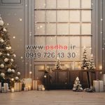 بکگراند زمستان و کریسمس جدید با دکورهای زیبا کد 4581
