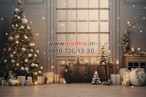 بکگراند زمستان و کریسمس جدید با دکور