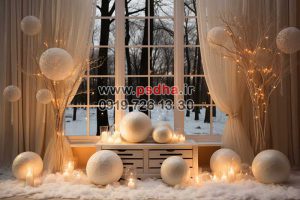 بکگراند زمستان و کریسمس جدید با دکور