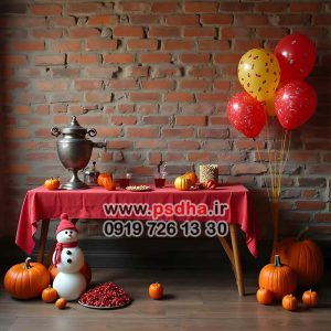 پس زمینه ی تک لایه یلدا سنتی