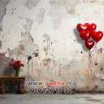 بکگراند ولنتاین عاشقانه برای عکس دو نفره کد 4561