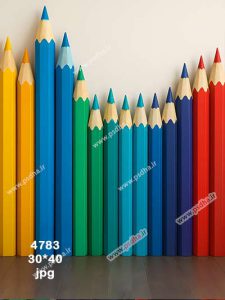 بک گراند عکس مدرسه با دکور مداد