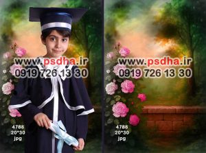 بکگراند منظره نقاشی شده برای عکس مدرسه