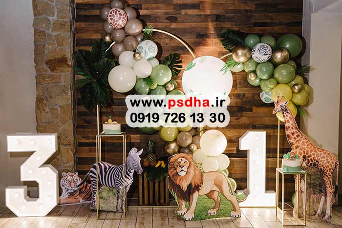 بکگراند بادکنک آرایی تولد برای سنین مختلف 