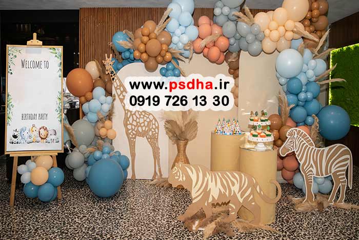 بکگراند بادکنک آرایی تولد برای سنین مختلف 