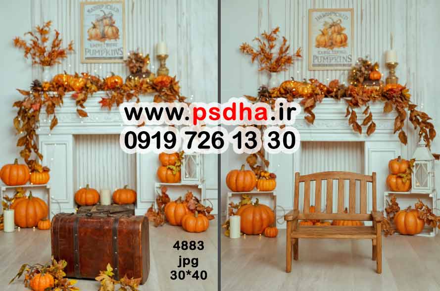 دکور پاییزی برای طراحی عکس 